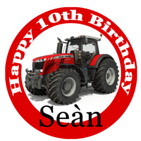 Tractor Massey Cake Topper