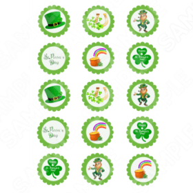 St Patricks Day Edible Cake Toppers
