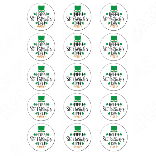St Patricks Day Edible Cupcake Toppers