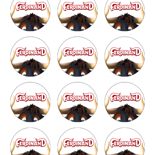 Ferdinand Edible Cupcake Toppers