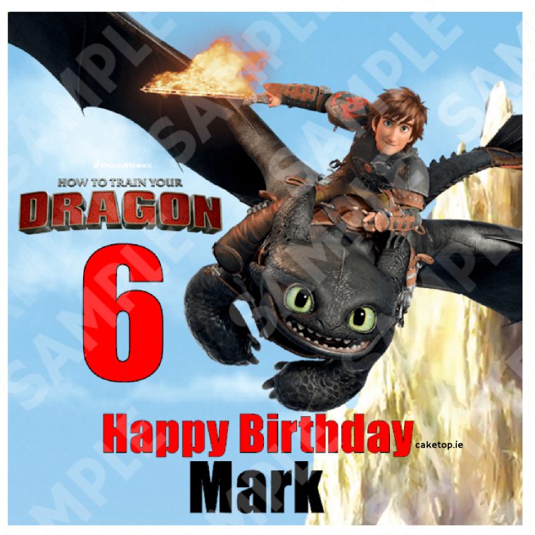 How to Train your Dragon Edible Cake Topper