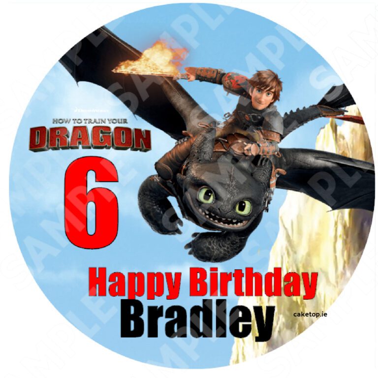 How to Train your Dragon Edible Cake Topper