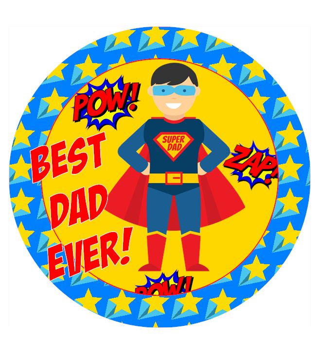 fathers day edible cake topper