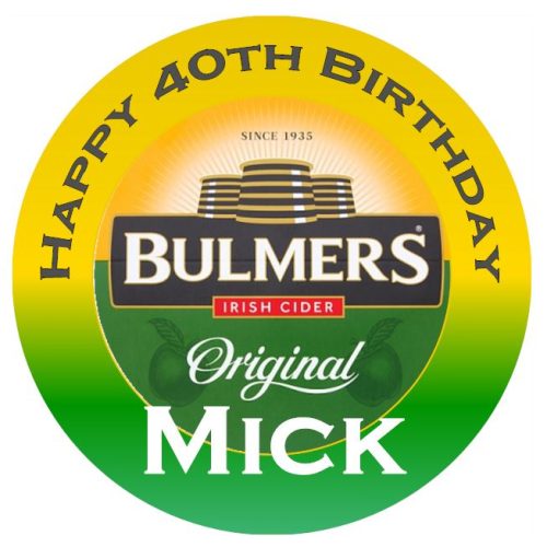 Bulmers Edible Cake topper