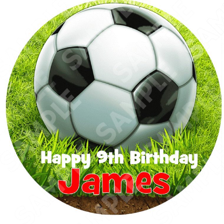 Football Edible Cake Topper