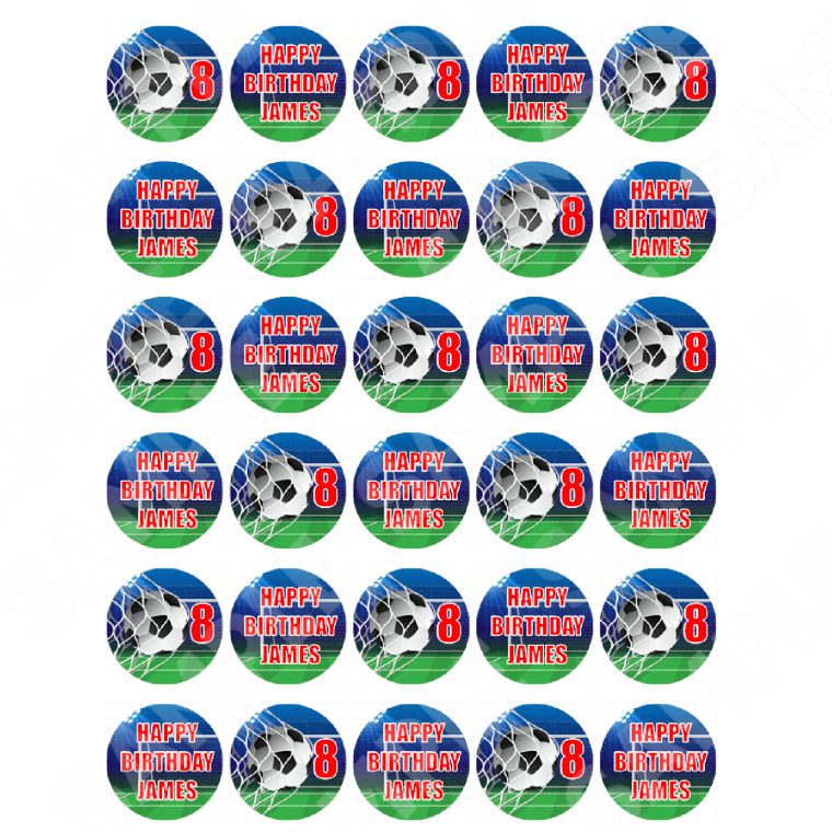Football Edible Cake Topper