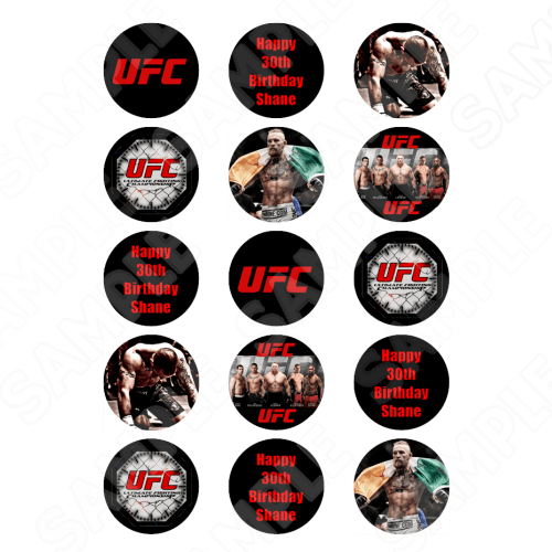 UFC Cupcake Toppers