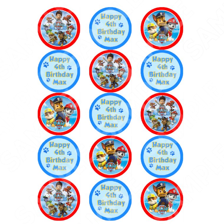 Paw Patrol Edible Cake Topper