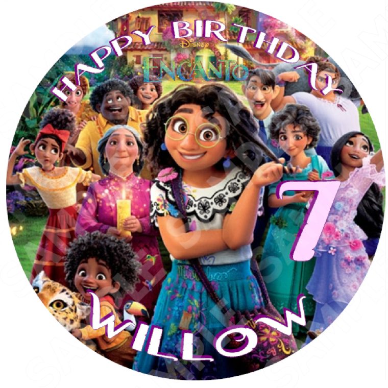 Encanto Edible Cake Topper Round