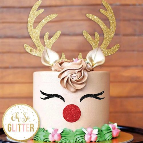 Christmas Reindeer Cake Topper