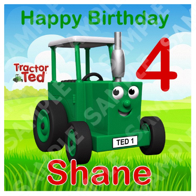 Tractor Ted Edible Cake Topper