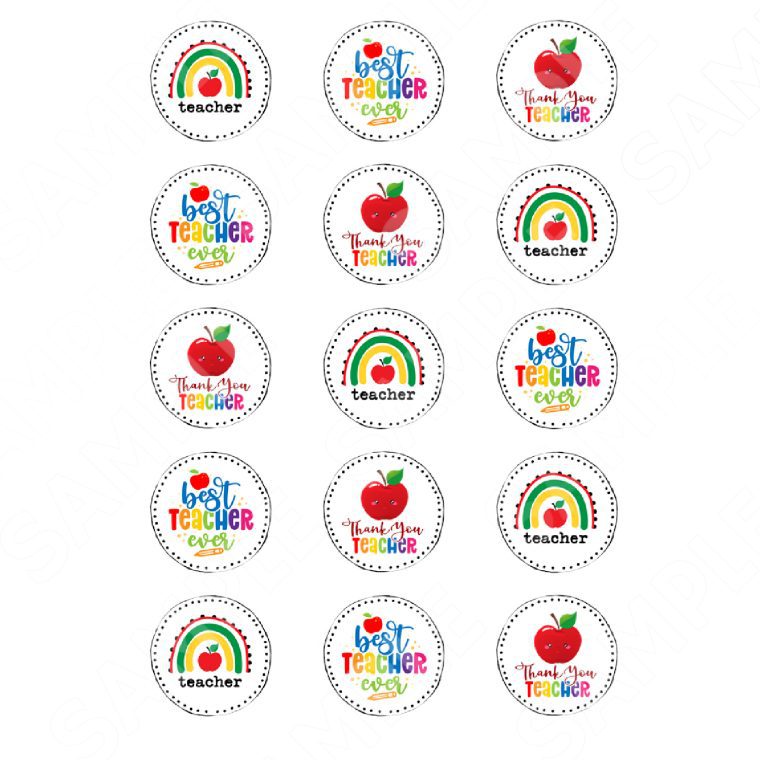 Thank you Teacher Edible Cake Topper