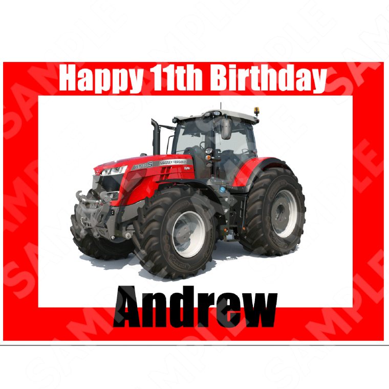 Tractor Massey A4 Edible Cake Topper