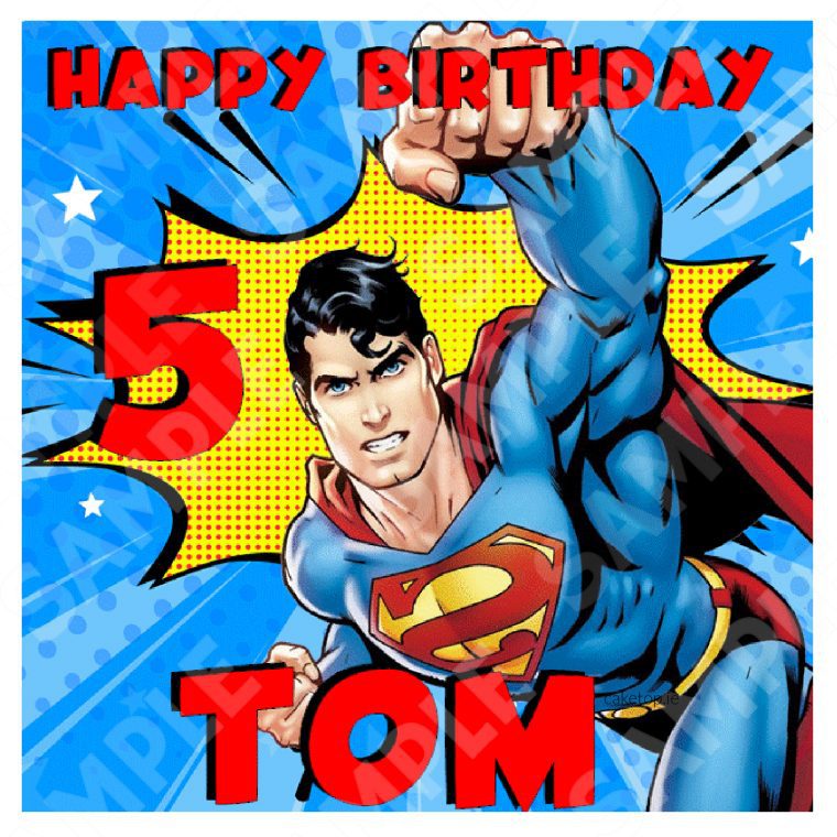 Superman Edible Cake Topper