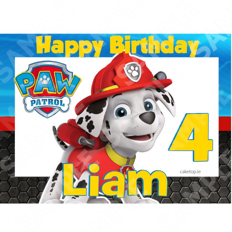 Paw Patrol Edible Cake Topper