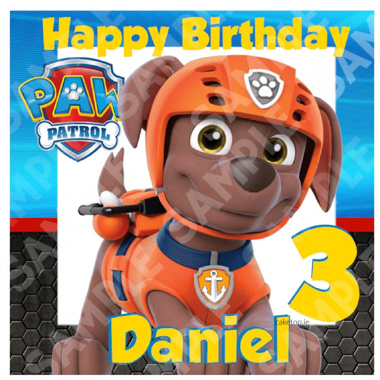 Paw Patrol Edible Cake Topper