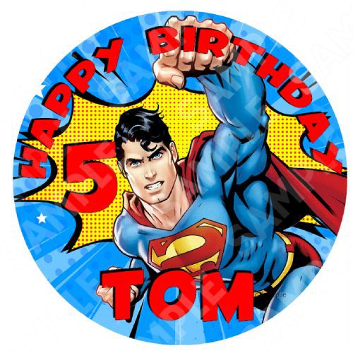 Superman Edible Cake Topper