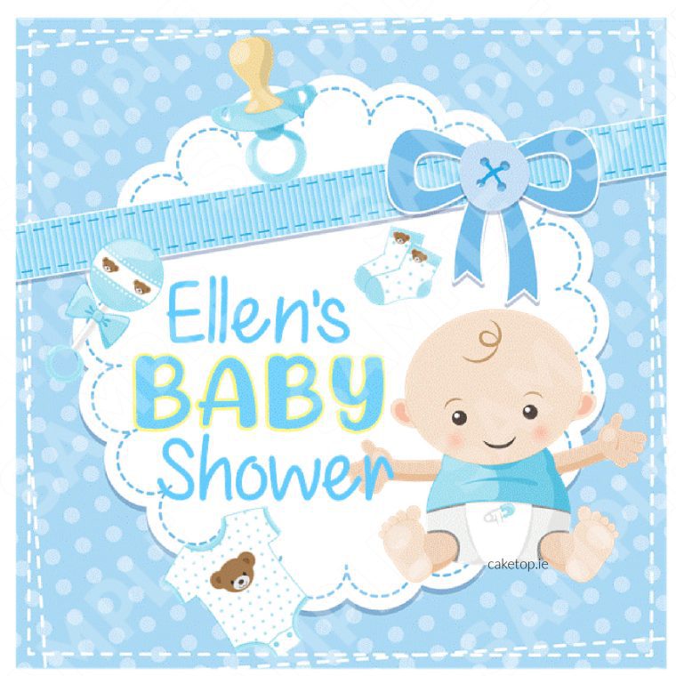 Baby Shower Edible Cake Topper