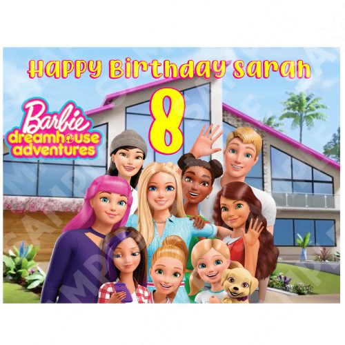 Barbie Dream House Adventure Edible Cake Topper