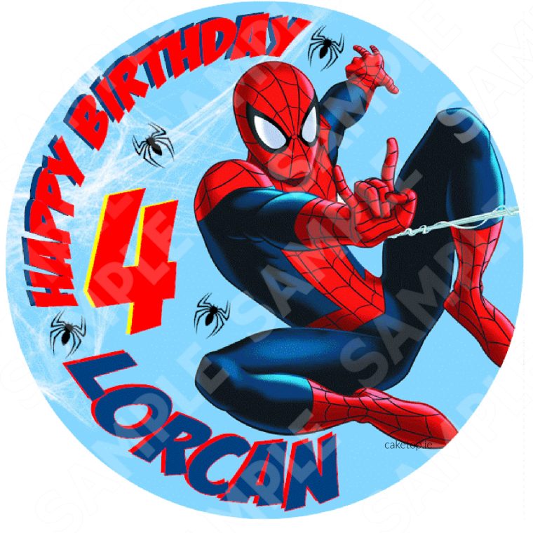 Spiderman Edible Cake Topper