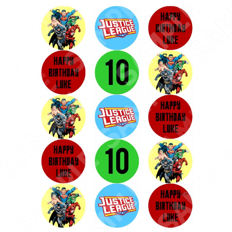 Justice League Edible Cake Topper