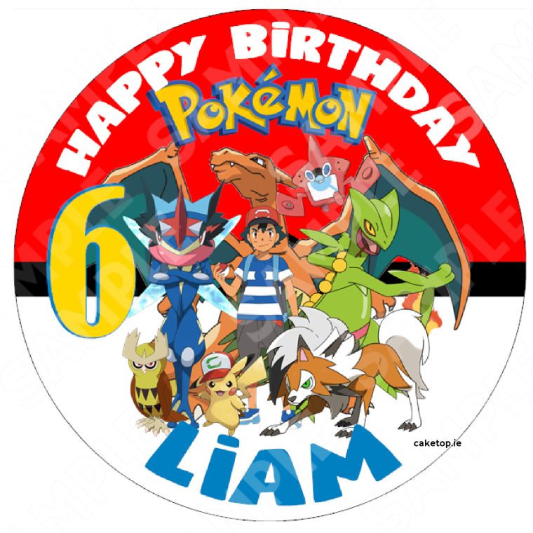 Pokemon Edible Cake Topper