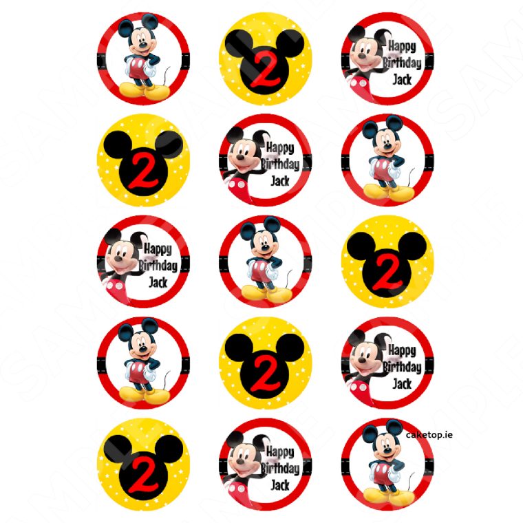 Mickey Mouse Edible Cake Topper