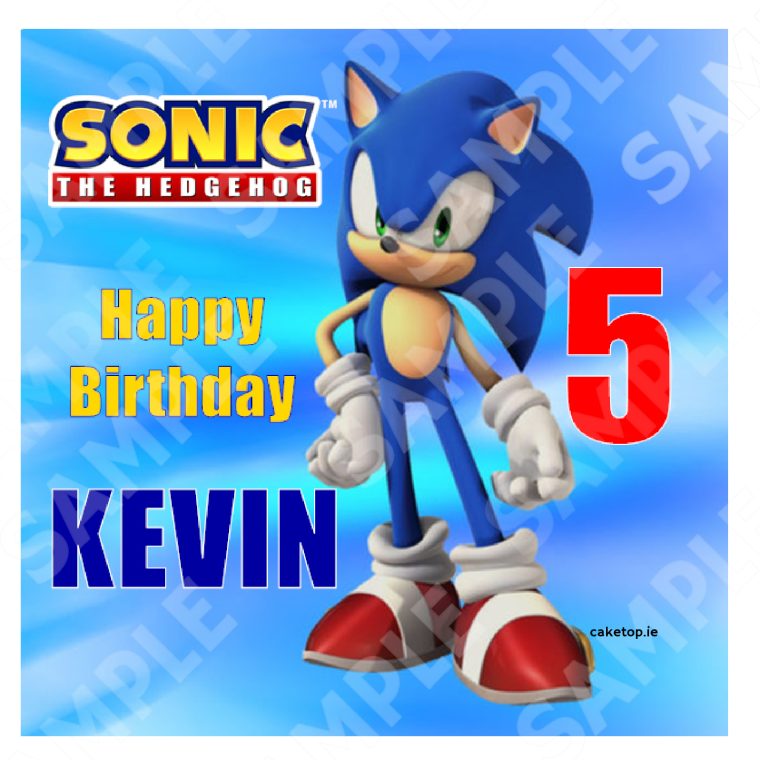 Sonic Edible Cake Topper