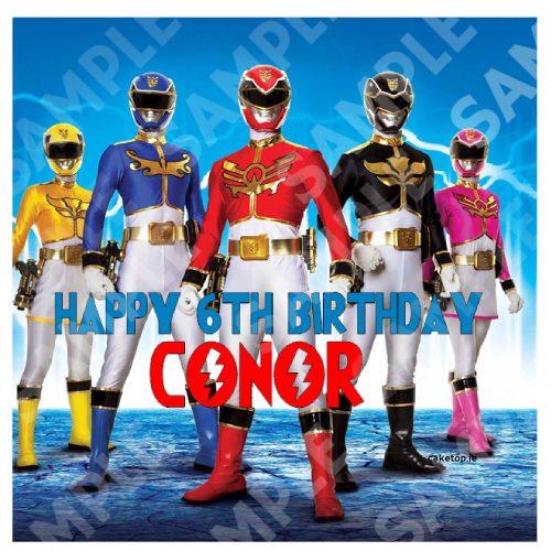 Power Rangers Edible Cake Topper