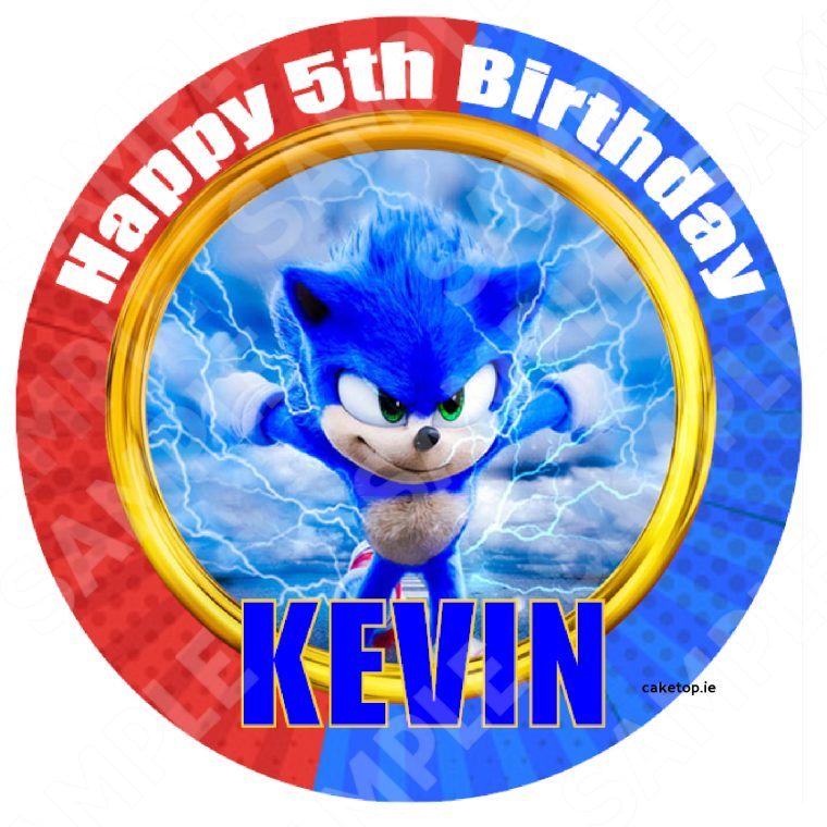 Sonic Edible Cake Topper