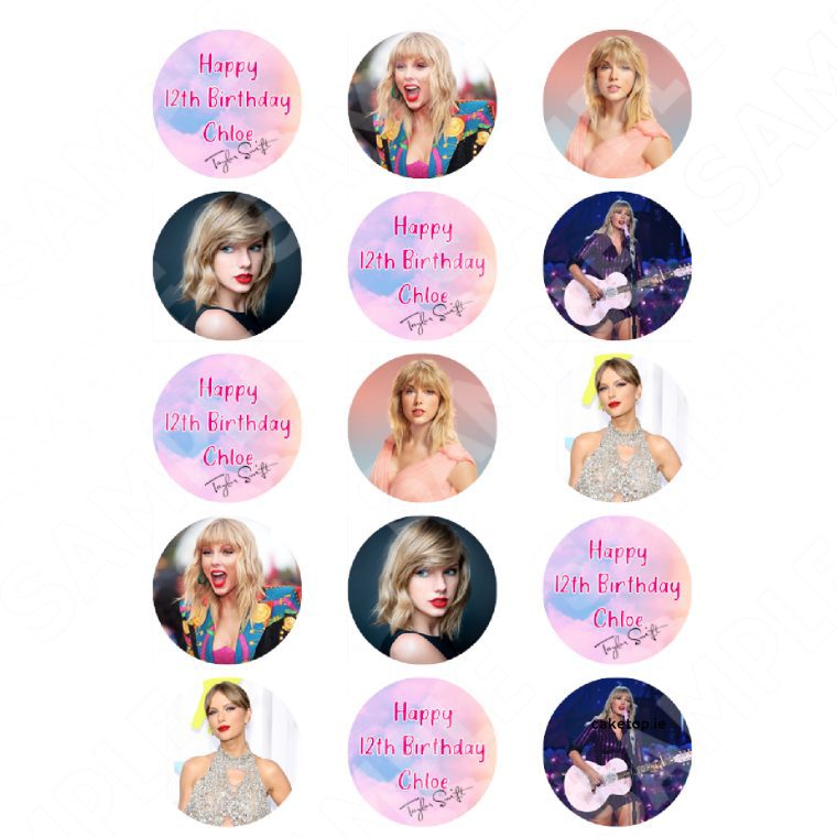taylor swift edible cupcake toppers Edible Cake Toppers Edible Pictures