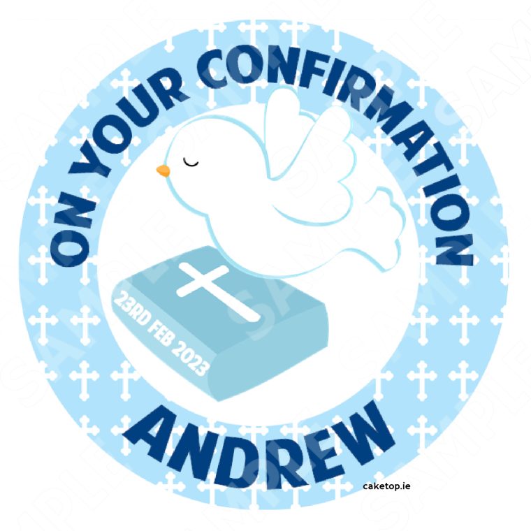 Confirmation Edible Cake Topper