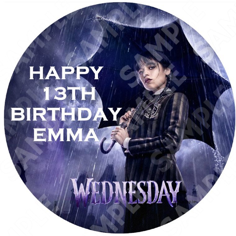 Wednesday Edible Cake Topper
