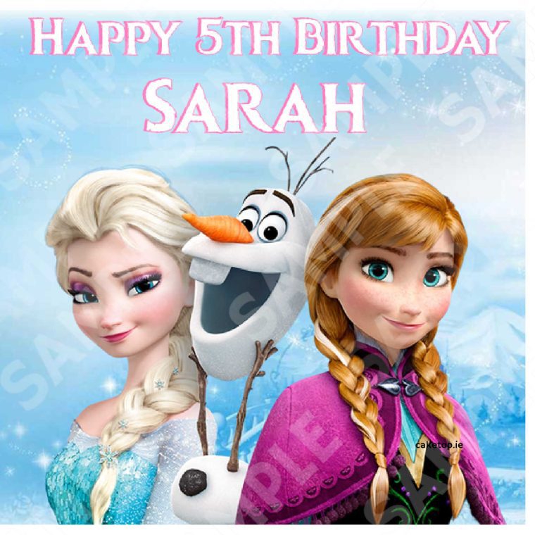 Frozen Edible Cake Topper