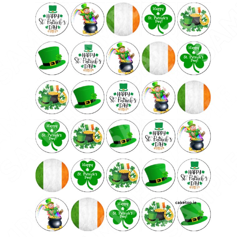 St Patricks Day Edible Cake Topper