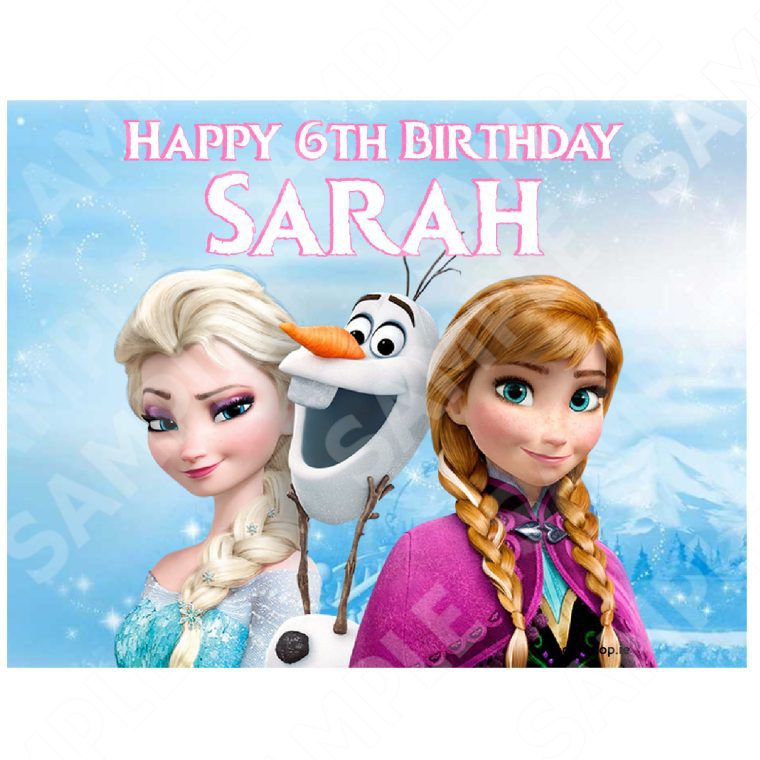 Frozen Edible Cake Topper