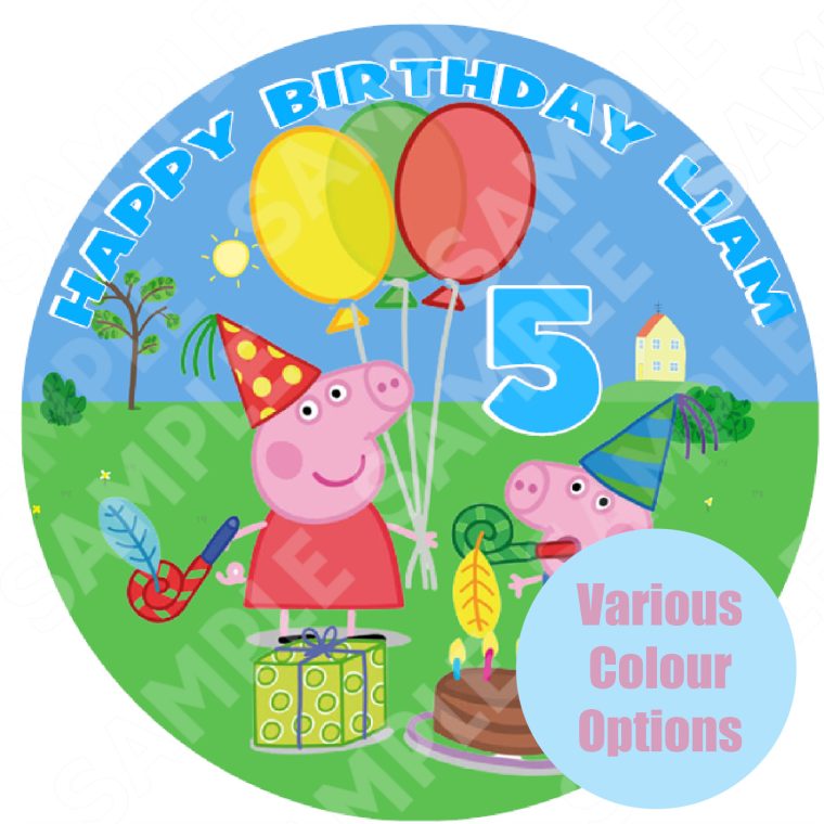 Peppa Pig Edible Cake Topper