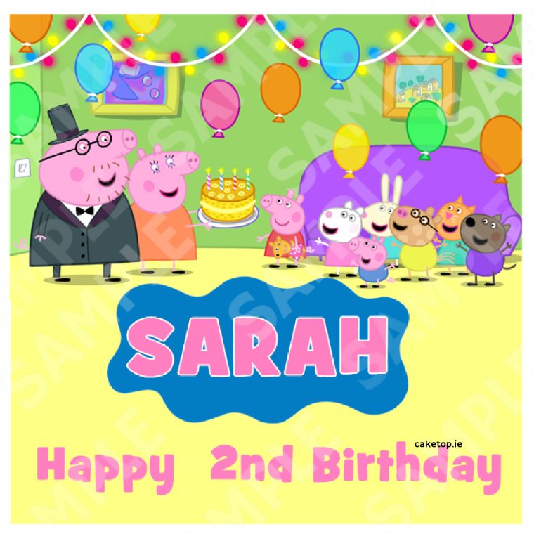 Peppa Pig Edible Cake Topper