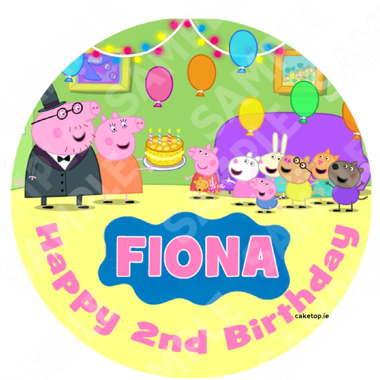 Peppa Pig Edible Cake Topper