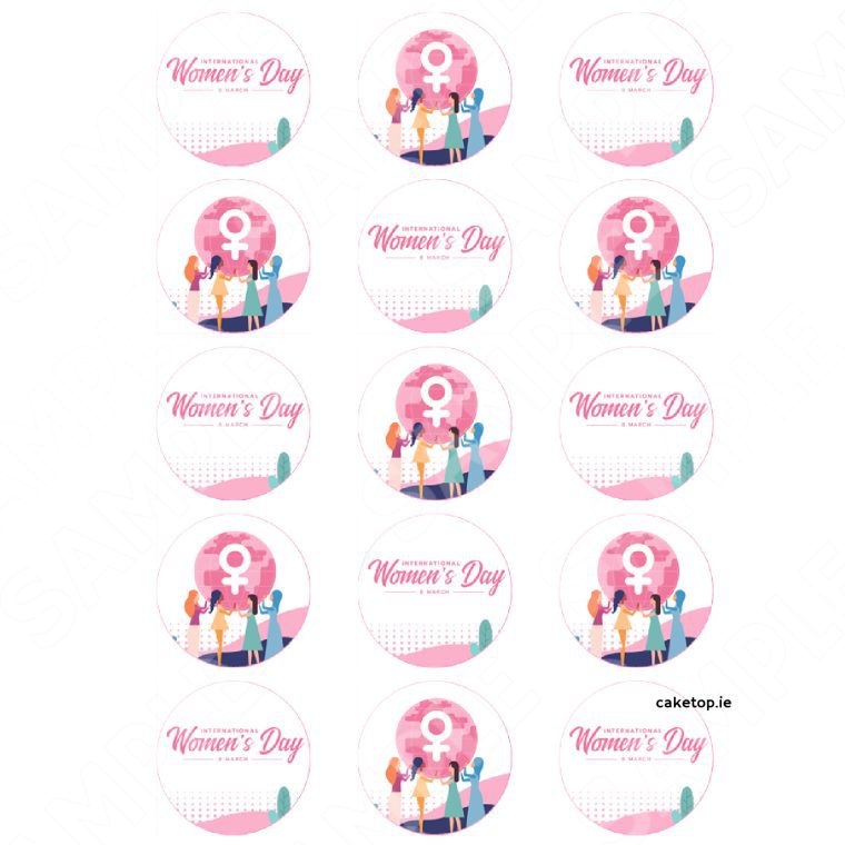 International Womens Day Edible Cake Topper