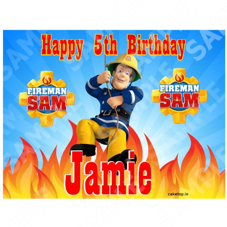 Fireman Sam Edible Cake Topper