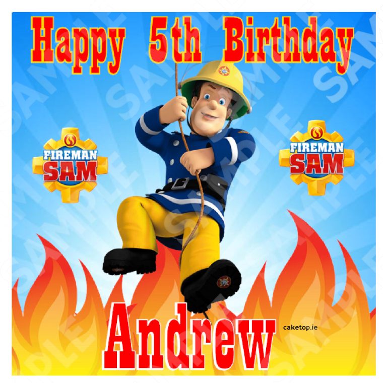 Fireman Sam Edible Cake Topper