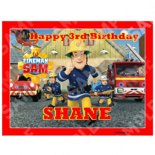 Fireman Sam Edible Cake Topper