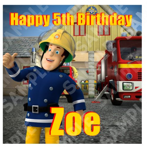 Fireman Sam Edible Cake Topper