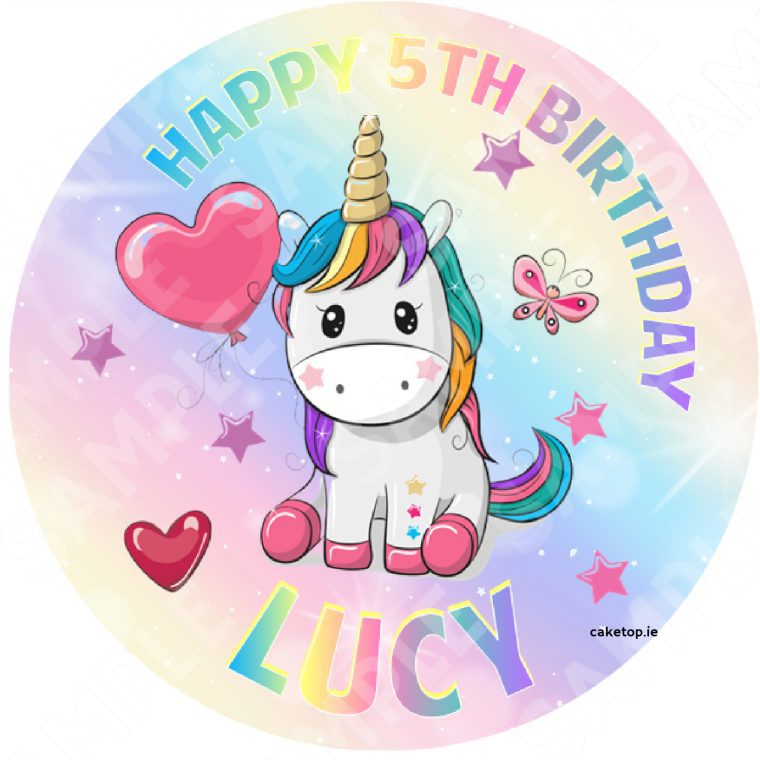 Unicorn Edible Cake Topper