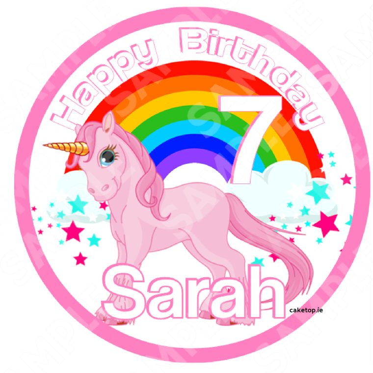 Unicorn Edible Cake Topper