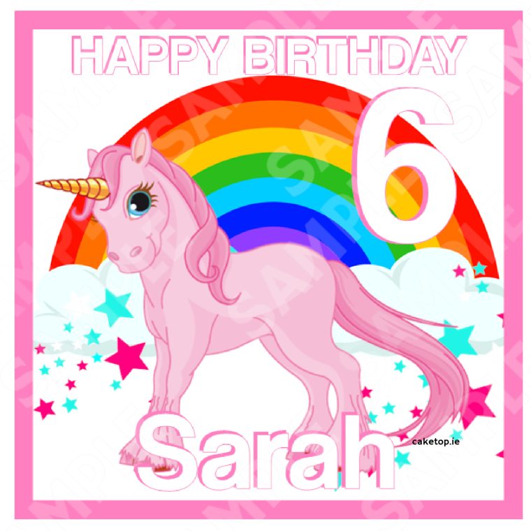 Unicorn Edible Cake Topper