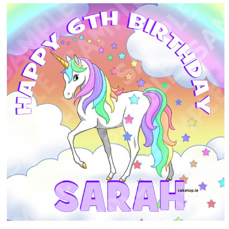 Unicorn Edible Cake Topper