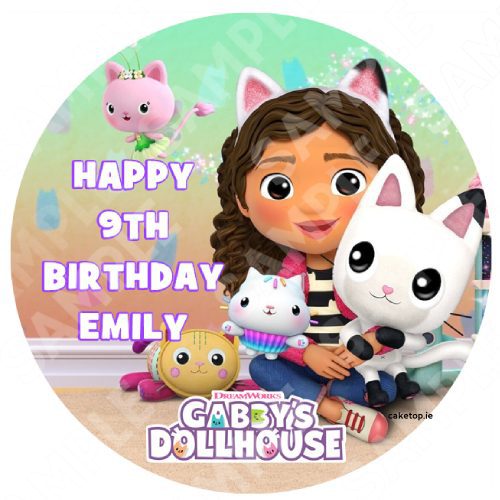 Gabbys Dollhouse Edible Cake Topper