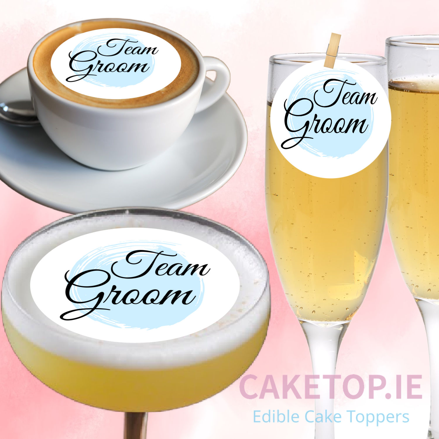 Edible Cocktail Toppers, Predesigned & personalised